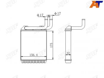 3 269 р. Радиатор отопителя салона MITSUBISHI CANTER FE5##FB5##FE6##FB6##FG## 94-99 RHD SAT ST-MB83-395-A0  с доставкой в г. Воронеж. Увеличить фотографию 1