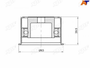 599 р. Ролик ремня ГРМ обводной HYUNDAI TERRACANKIA SORENTOMMC L200PAJERO 2,53,03,5 SAT ST-MD319022  с доставкой в г. Воронеж. Увеличить фотографию 2