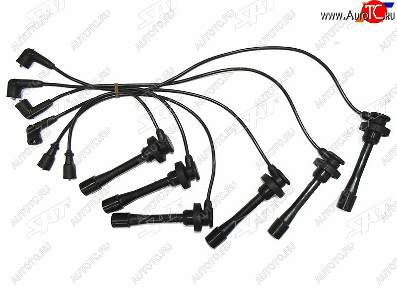 2 149 р. Провода высоковольтные MITSUBISHI PAJEROMONTERO SPORT K96W 98-09 6G72 (кругл. резин.) SAT ST-MD371794  с доставкой в г. Воронеж