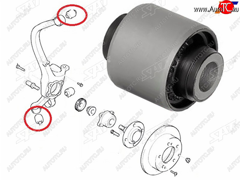 293 р. Сайлентблок Nissan Juke 10-20  Mitsubishi Diamante 95-05  Sigma 90-96 SAT ST-MR-223673  с доставкой в г. Воронеж