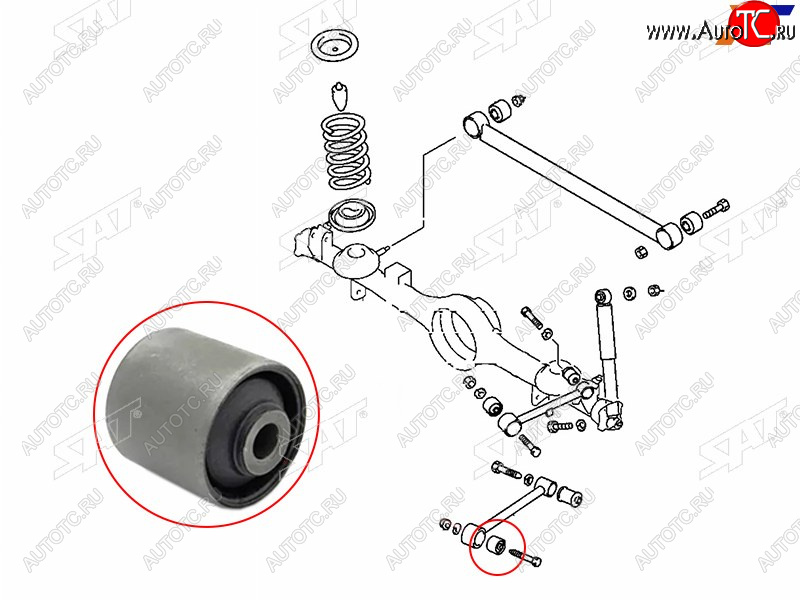599 р. Сайлентблок Mitsubishi Pajero iO 98-07  Pajero Pinin 98-05 SAT ST-MR418807  с доставкой в г. Воронеж
