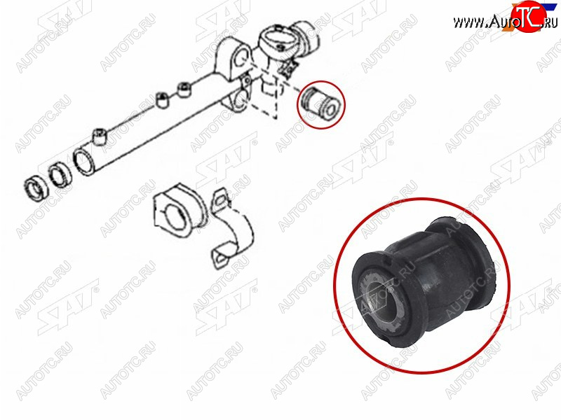 252 р. Втулка рулевой рейки Mazda CX-7 06-12  2 07-15  323 98-03  Premacy 99-05 SAT ST-NC10-32-123B  с доставкой в г. Воронеж