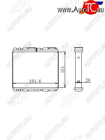 1 999 р. Радиатор отопителя салона  DIESEL MK211MK260MK251 94-2002 SAT ST-NSD211-395-0  с доставкой в г. Воронеж
