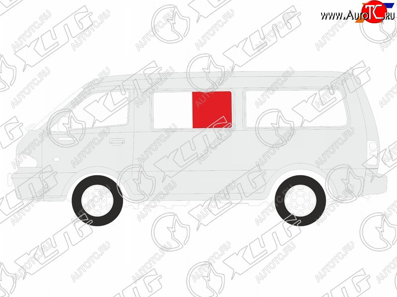 1 059 р. Стекло кузова боковое (не опускное) (Слева Цвет зеленый) Volkswagen Transporter 90-03  Caravelle 9 XYG STN-VAN SF/LH2  с доставкой в г. Воронеж