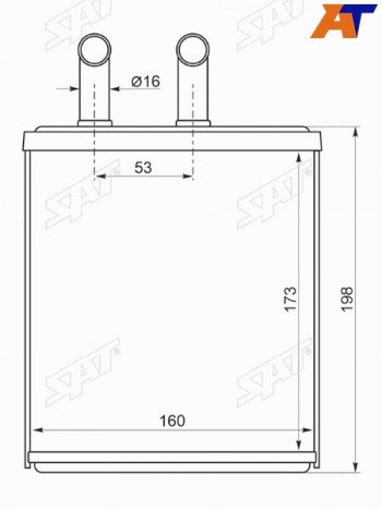 Радиатор отопителя салона SUBARU IMPREZAFORESTER 97- SAT ST-SB01-395-0