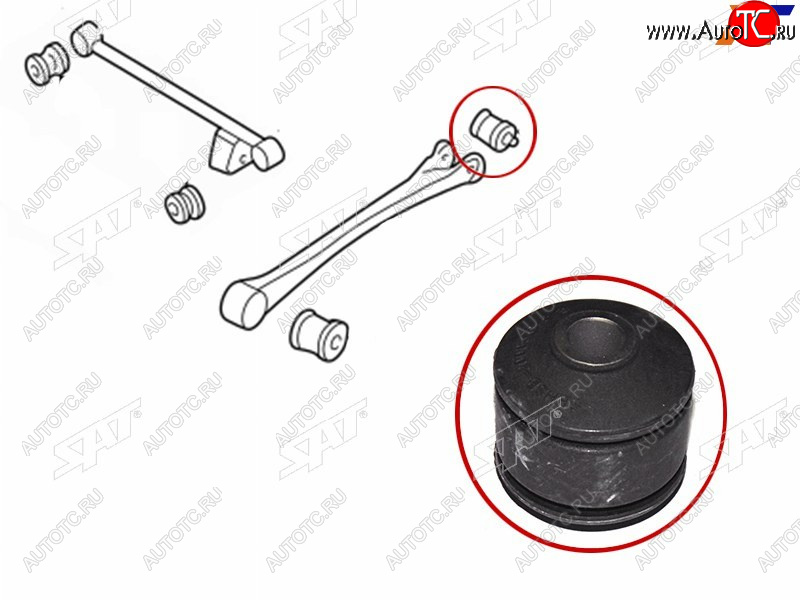 379 р. Сайлентблок Subaru Forester 97-08  Impreza 92-07  Legacy 93-98  Outback 94-99 (Зад) SAT ST-SBHSB-20005  с доставкой в г. Воронеж