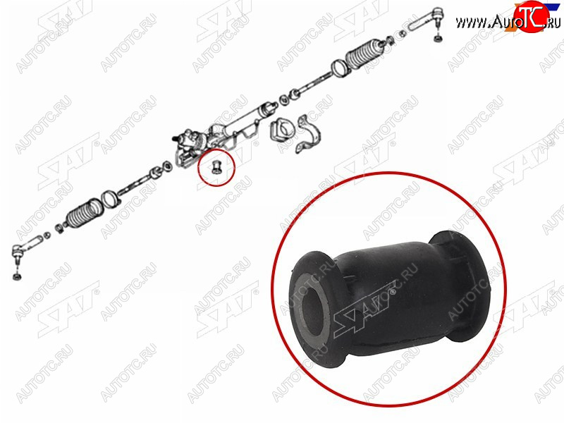 287 р. Втулка рулевой рейки Chery Tiggo T11 05-16 SAT ST-T11-3401012B  с доставкой в г. Воронеж