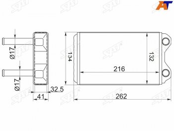 2 799 р. Радиатор отопителя салона TOYOTA COROLLASPRINTERCERESMARINO 91-02 SAT ST-TY26-395-0  с доставкой в г. Воронеж. Увеличить фотографию 1