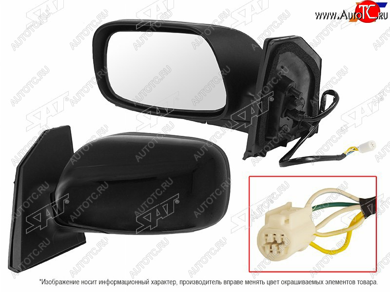 3 799 р. Зеркало Toyota Corolla (E120) 00-07  Corolla JPN (E120) 00-07 (Слева Складывание 5 контактов LHD SAT ST-TY28-940-A2  с доставкой в г. Воронеж