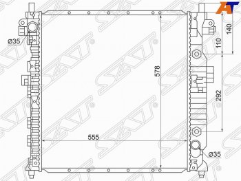 8 499 р. Радиатор двигателя SAT  SSANGYONG Actyon  1 - Kyron  с доставкой в г. Воронеж. Увеличить фотографию 1