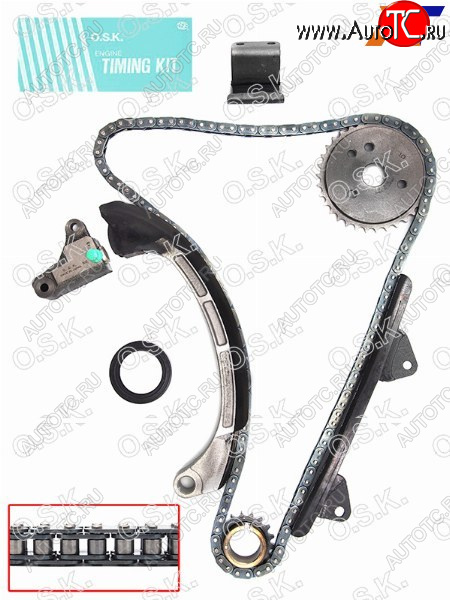 11 599 р. Комплект для замены цепи ГРМ TOYOTA BELTARACTISVITZ 2SZ-FE 02- OSK T039K  с доставкой в г. Воронеж