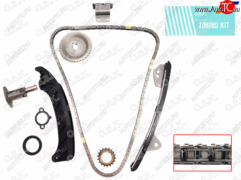 12 449 р. Комплект для замены цепи ГРМ TOYOTA COROLLAALLIONPRIUS 1ZR-FE2ZR-FEFXE 07- OSK T058K  с доставкой в г. Воронеж