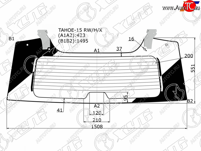 25 999 р. Стекло заднее (Цвет зеленый Обогрев С креплениями) Chevrolet Tahoe 13-21  Cadillac Escalade 15-21 XYG TAHOE-15 RW/H/X  с доставкой в г. Воронеж