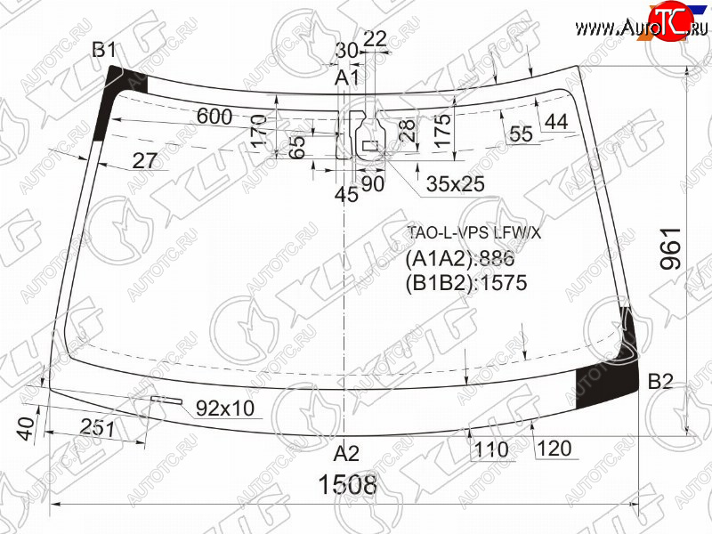 12 449 р. Стекло лобовое (Датчик дождя) Honda Accord USA 07-12 XYG TAO-L-VPS LFW/X  с доставкой в г. Воронеж