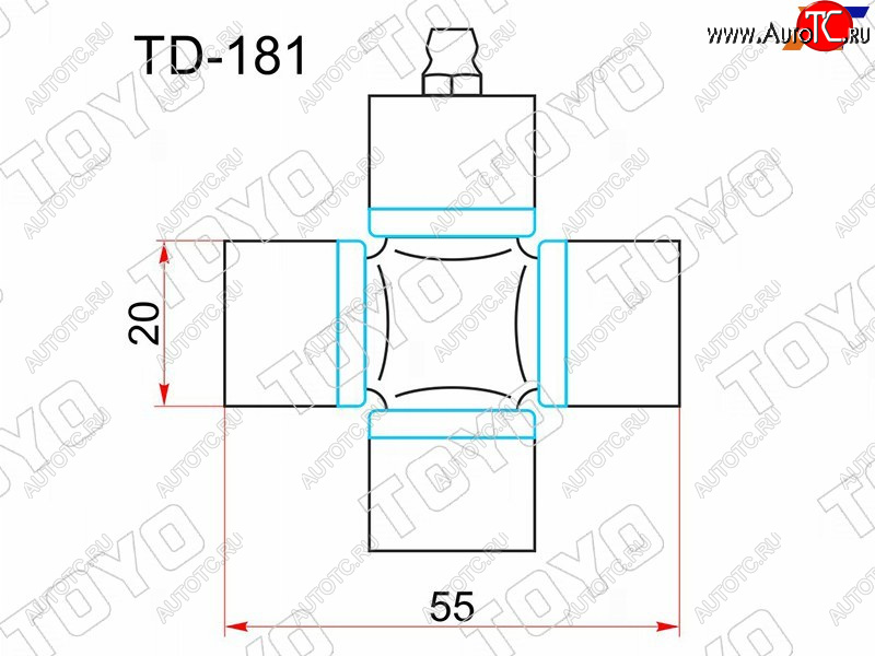 799 р. Крестовина карданного вала DAIHATSU HIJET NEWLINE L35 L37 L50 S35 61-75 TOYO TD-181  с доставкой в г. Воронеж