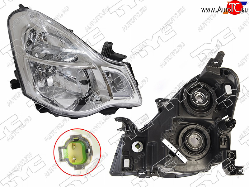 10 999 р. Фара правая (под электрокорректор) TYC Nissan Almera G15 седан (2012-2019)  с доставкой в г. Воронеж