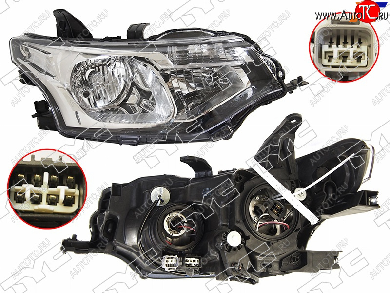 17 649 р. Фара правая (галоген, с электрокорректором) TYC  Mitsubishi Outlander  GF (2012-2016) дорестайлинг, 1-ый рестайлинг  с доставкой в г. Воронеж