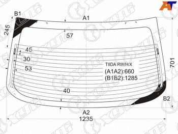 9 599 р. Стекло заднее (Цвет зеленый Обогрев 4D SED) Nissan Tiida 04-14  Tiida Latio 04-12  Versa 06-12 XYG TIIDA RW/H/X  с доставкой в г. Воронеж. Увеличить фотографию 1