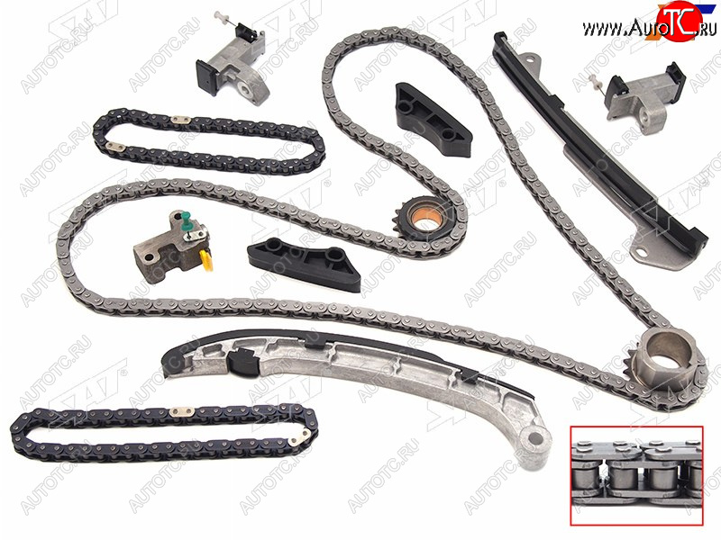 12 549 р. Комплект цепи ГРМ TOYOTA LC PRADO 150FJ CRUISER4-RUNNER 09- 1GR SAT TK-TY210-J  с доставкой в г. Воронеж
