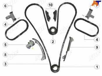 10 899 р. Комплект цепи ГРМ TOYOTA CAMRY,HIGHLANDER,RAV4, LEXUS IS,GS 2-4GR SAT TK-TY212-A  с доставкой в г. Воронеж. Увеличить фотографию 1