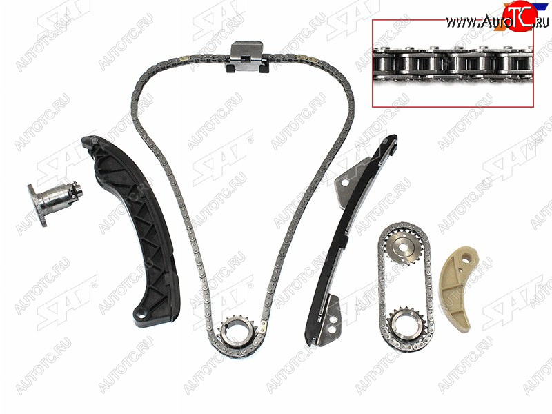6 649 р. Комплект цепи ГРМ TOYOTA COROLLA,AURIS,RAV4,AVENSIS 1-2ZR-FE SAT TK-TY432-A  с доставкой в г. Воронеж