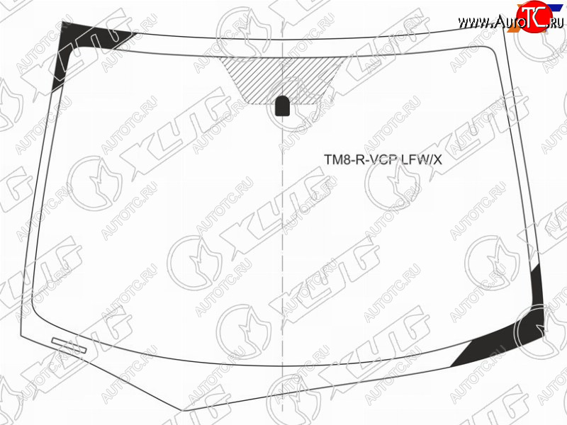 6 349 р. Стекло лобовое Honda Insight 08-14 XYG TM8-R-VCP LFW/X  с доставкой в г. Воронеж