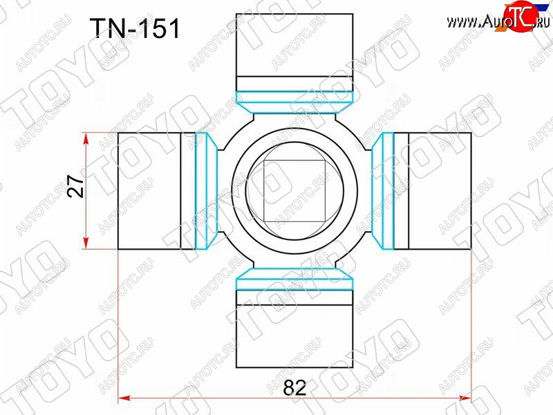 1 039 р. Крестовина карданного вала NISSAN ARMADA 03-PATHFINDER 06-12 TOYO TN-151  с доставкой в г. Воронеж