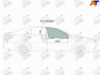 3 199 р. Стекло боковое опускное (Спереди Справа Цвет зеленый) Toyota Camry (XV70) 17-21  Camry UAEUSA 17 KMK TOYS0067  с доставкой в г. Воронеж. Увеличить фотографию 1