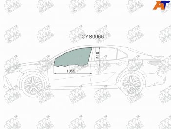 3 199 р. Стекло боковое опускное (Спереди Слева Цвет зеленый) Toyota Camry (XV70) 17-21  Camry UAEUSA 17- KMK TOYS0066  с доставкой в г. Воронеж. Увеличить фотографию 1