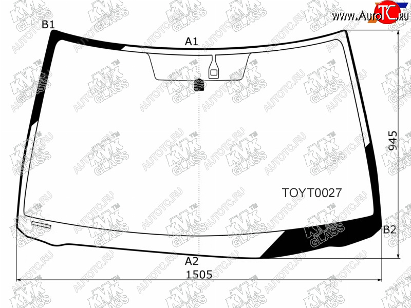 4 899 р. Стекло лобовое (Датчик дождя) Toyota Camry (XV30) 01-06  Camry UAEUSA 01-06 KMK TOYT0027  с доставкой в г. Воронеж