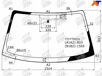 5 699 р. Стекло лобовое TOYOTA CAMRY GRACIA 45D 96-01MARK II QUALIS 97-02                                   KMK TOYT0024  с доставкой в г. Воронеж. Увеличить фотографию 1