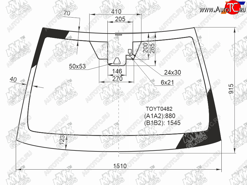 3 889 р. Стекло лобовое (Одна камера Датчик дождя) Toyota Camry (XV70) 17-21  Camry USA 17-20               KMK TOYT0482  с доставкой в г. Воронеж