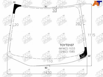 4 749 р. Стекло лобовое TOYOTA IPSUM 01-09                                                                    KMK TOYT0107  с доставкой в г. Воронеж. Увеличить фотографию 1