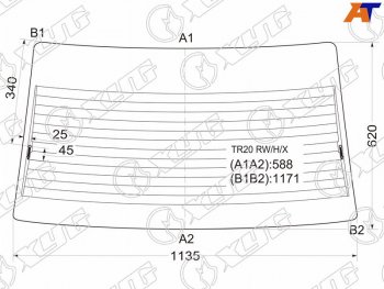 8 749 р. Стекло заднее (Цвет зеленый Обогрев) Toyota Estima 90-99  Estima Emina 92-99  Estima Lucida 92-99 XYG TR20 RW/H  с доставкой в г. Воронеж. Увеличить фотографию 1