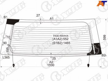 11 249 р. Стекло заднее (Цвет зеленый Обогрев) Toyota Estima 00-05  Previa 00-07 XYG TR30 RW/H/X  с доставкой в г. Воронеж. Увеличить фотографию 1