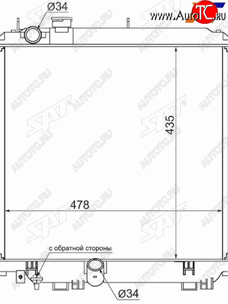 9 949 р. Радиатор SAT Toyota Town Ace s400 дорестацлинг (2008-2020)  с доставкой в г. Воронеж