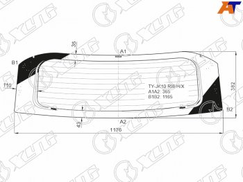 8 299 р. Стекло заднее (Цвет зеленый Обогрев) Toyota Aqua 11-21 XYG TY-JK10 RW/H/X  с доставкой в г. Воронеж. Увеличить фотографию 1