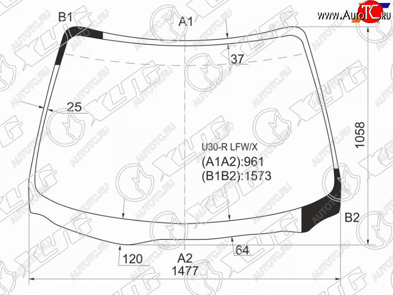 5 999 р. Стекло лобовое Nissan Bassara 99-03  Presage 98-03 XYG U30-R LFW/X  с доставкой в г. Воронеж
