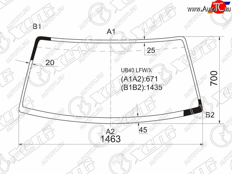 7 999 р. Стекло лобовое Mazda Proceed 90-99 XYG UB40 LFW/X  с доставкой в г. Воронеж