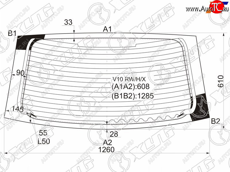8 799 р. Стекло заднее с обогревом NISSAN ALMERA TINO 98-03                                                   XYG V10 RW/H/X  с доставкой в г. Воронеж