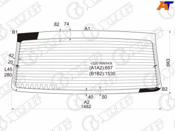 10 999 р. Стекло заднее (Цвет зеленый Обогрев) Mercedes-Benz Vito 96-03 XYG V320 RW/H/X  с доставкой в г. Воронеж. Увеличить фотографию 1