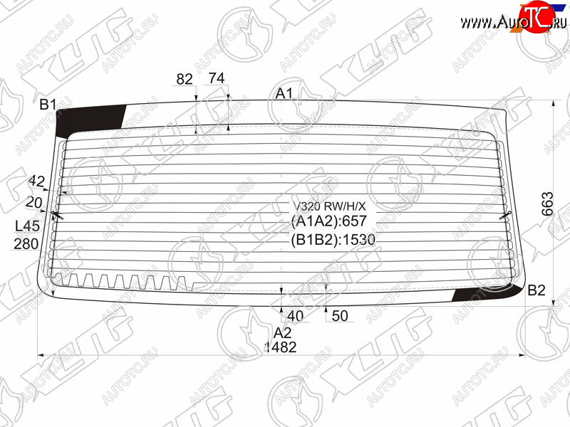 10 999 р. Стекло заднее (Цвет зеленый Обогрев) Mercedes-Benz Vito 96-03 XYG V320 RW/H/X  с доставкой в г. Воронеж