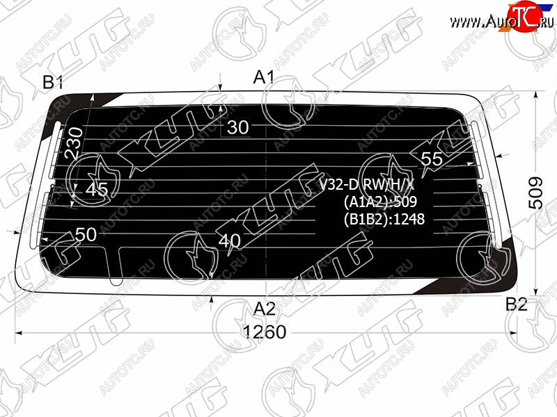 7 199 р. Стекло заднее затемненное с обогревом MITSUBISHI PAJEROMONTERO 35D 91-99                           XYG V32-D RW/H/X  с доставкой в г. Воронеж