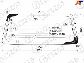 6 599 р. Стекло заднее (Цвет зеленый Обогрев) Mitsubishi Pajero 91-00 XYG V32 RW/H/X  с доставкой в г. Воронеж. Увеличить фотографию 1