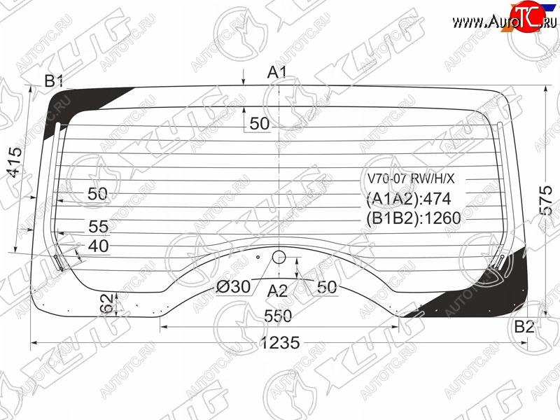 7 999 р. Стекло заднее (Цвет зеленый Обогрев) Mitsubishi Pajero 06-20 XYG V70-07 RW/H/X  с доставкой в г. Воронеж