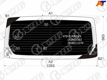 7 699 р. Стекло заднее (Затемненное Обогрев) Mitsubishi Pajero 99-06 XYG V70-D RW/H/X  с доставкой в г. Воронеж. Увеличить фотографию 1