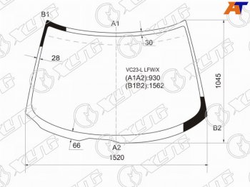 7 699 р. Стекло лобовое Nissan Serena 91-01 XYG VC23-L LFW/X  с доставкой в г. Воронеж. Увеличить фотографию 1