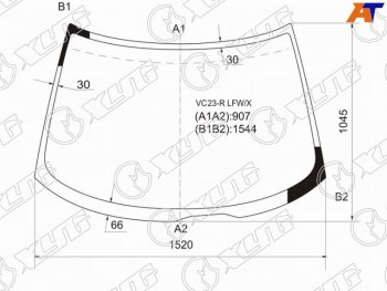 9 199 р. Стекло лобовое Nissan Serena 91-01 XYG VC23-R LFW/X  с доставкой в г. Воронеж. Увеличить фотографию 1