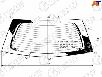 6 599 р. Стекло заднее (Цвет зеленый Обогрев) FAW Vita 07-10 XYG VITA-08-HBK RW/H/X  с доставкой в г. Воронеж. Увеличить фотографию 1