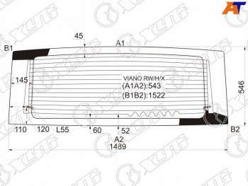8 199 р. Стекло заднее (Цвет зеленый Обогрев) Mercedes-Benz Viano 03-10  Vito 03-10 XYG VIANO RW/H/X  с доставкой в г. Воронеж. Увеличить фотографию 1